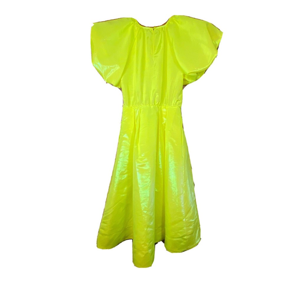 Christopher John Rogers Target Yellow Puff Sleeve Tie Waist Volume Size XXS
